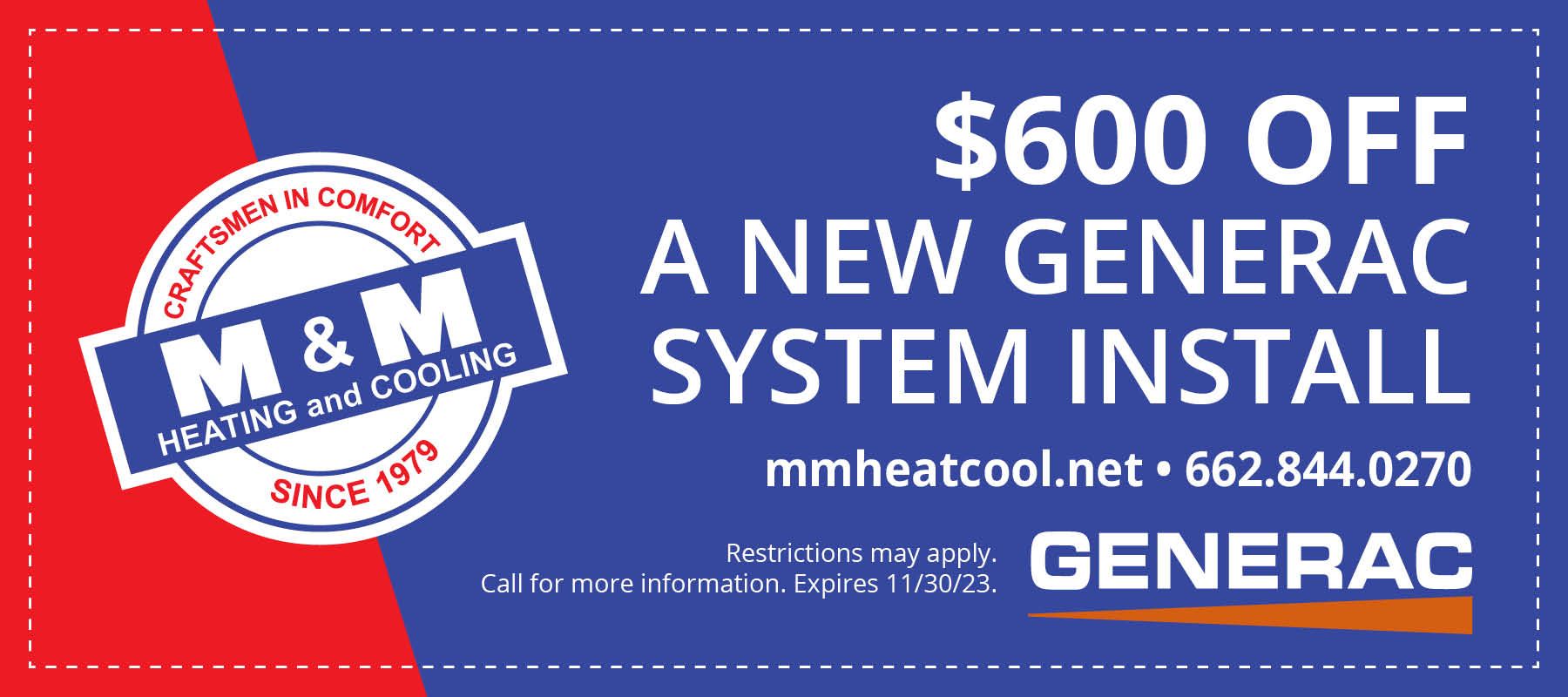 0 off a new Generac install.